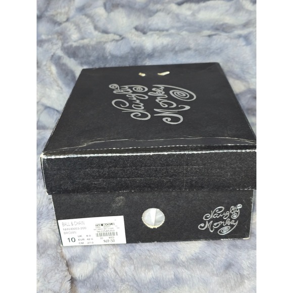 Naughty Monkey Ball Chain Heels Brown Leather Studded Accent Women Size 10 - Picture 7 of 8